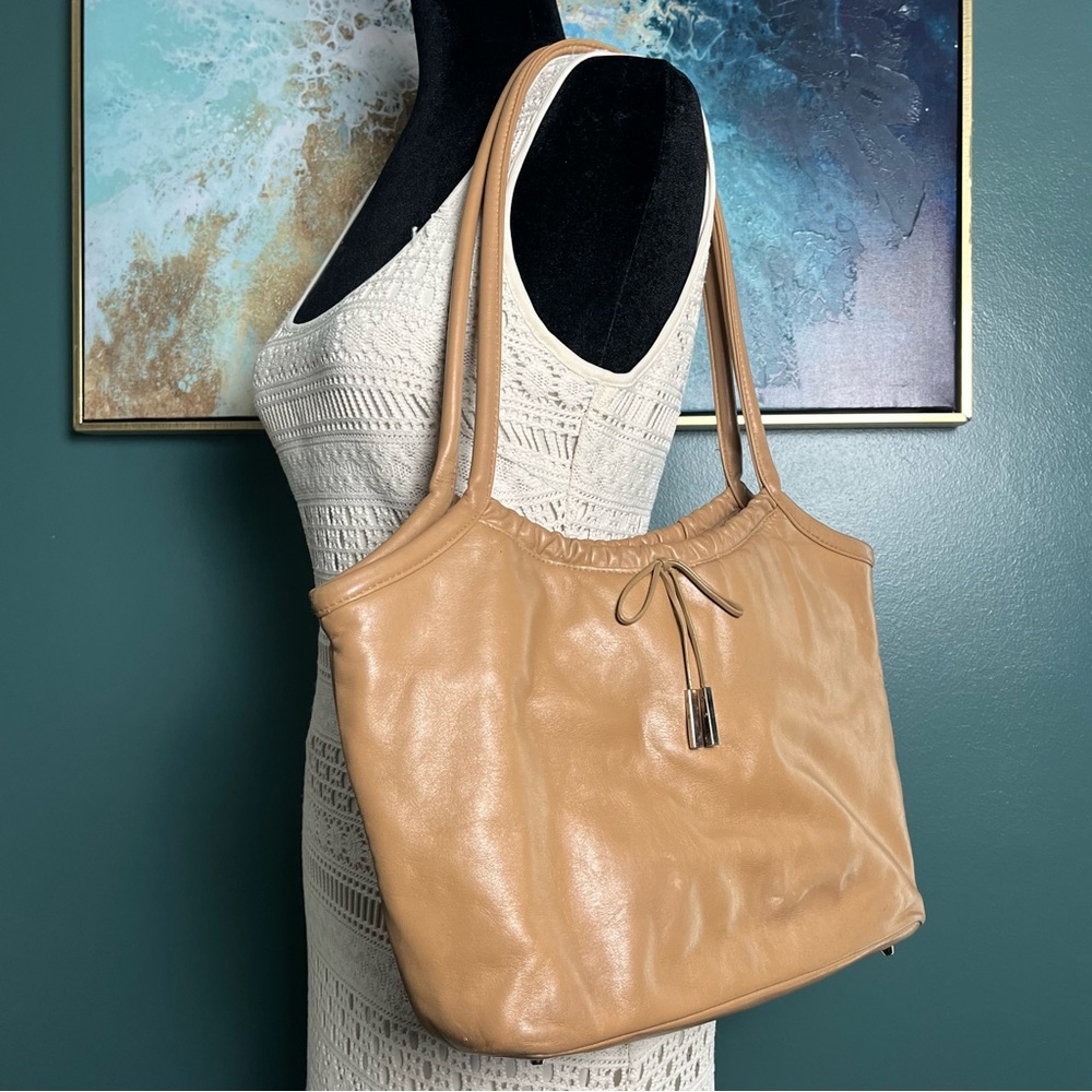 Vintage Aigner Leather Shoulder Bag with Bow